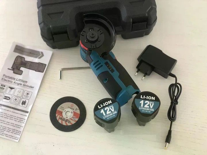 Мини болгарка с 2 аккумуляторами в кейсе