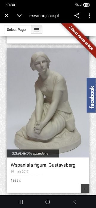 Piękna figura biskwitowa