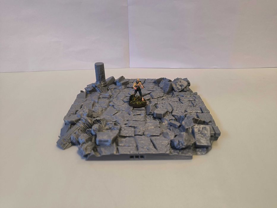 Zrujnowana droga skrzyżowanie X (Lost City) RPG D&D Diorama Makieta
