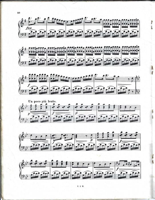 PIANO: Partitura Antiga - Victor Hussla - Rapsódia 2 - Carimbo Sassetti e Lambertini