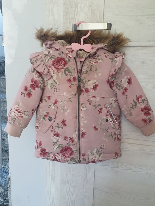 Kurtka zimowa dla dziecka newbie w kwiaty 74