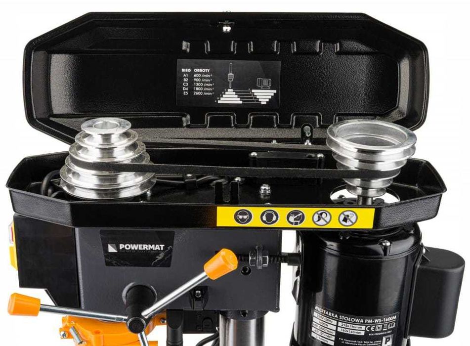 POWERMAT Wiertarka Stołowa Słupowa Kolumnowa Laser + Imadło PM0924