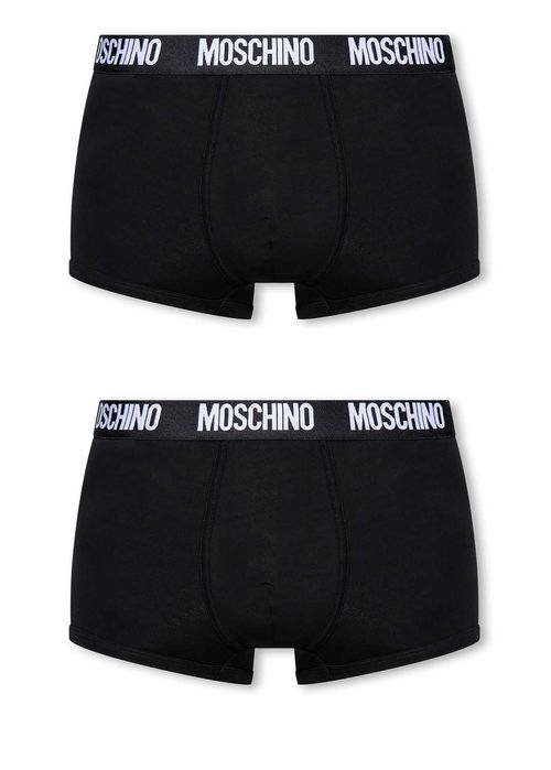 MOSCHINO bokserki 2 PAK bokserek męskich SUPIMA BLACK