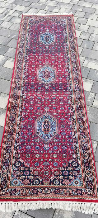 Bidjar chodnik wełniany tkany ręcznie 281 x 80 cm wełna perski dywan