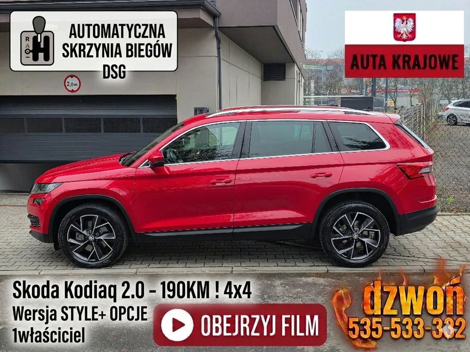 Skoda Kodiaq Zobacz Film Prezentujący Pojazd ! Polski Salon 1wł 4x4 DSG 2.0-190KM