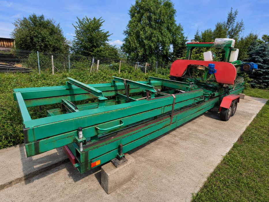 Trak taśmowy przewoźny z pełną hydrauliką + korowarka | Mobilny tartak