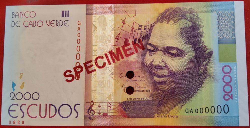 SPECIMEN CABO VERDE  2000 Escudos 2014/ UNC