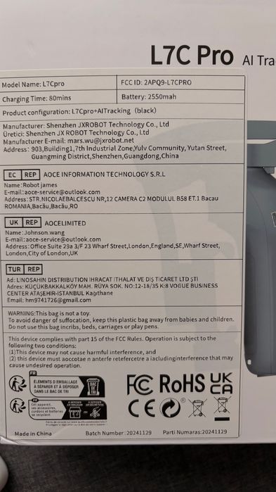 Смарт-стабілізатор, штатив, стедікам COMYITOK L7C Pro з AI трекером