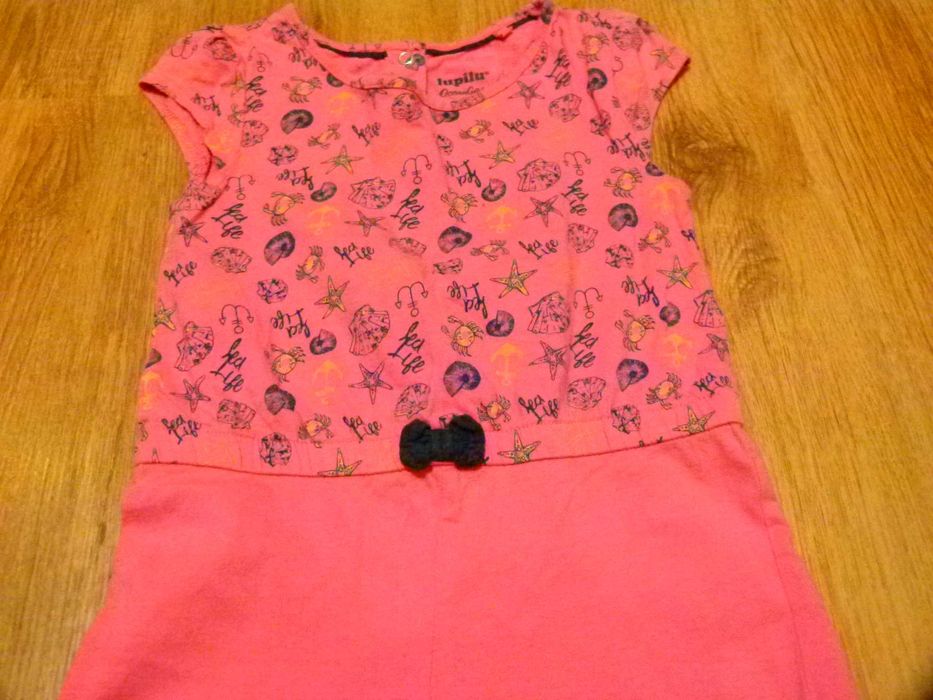 rozm 110/116 Lupilu kombinezon bawełniany różowy na lato