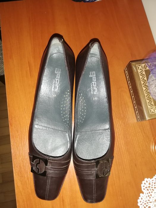 Półbuty skórzane nr. 38 brązowe