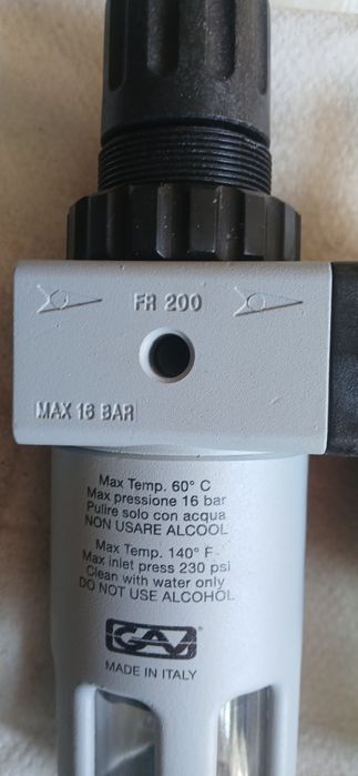 Copo regulador de pressão com copo de lubrificação