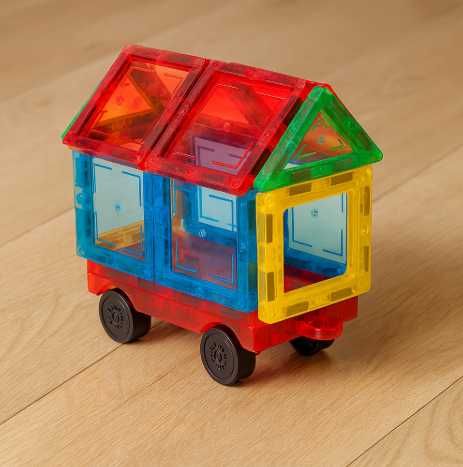 Duże Klocki Magnetyczne 3D 45 elementów Konstrukcyjne Magnetic Panele