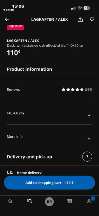 Secretária Lagkapten/Alex IKEA