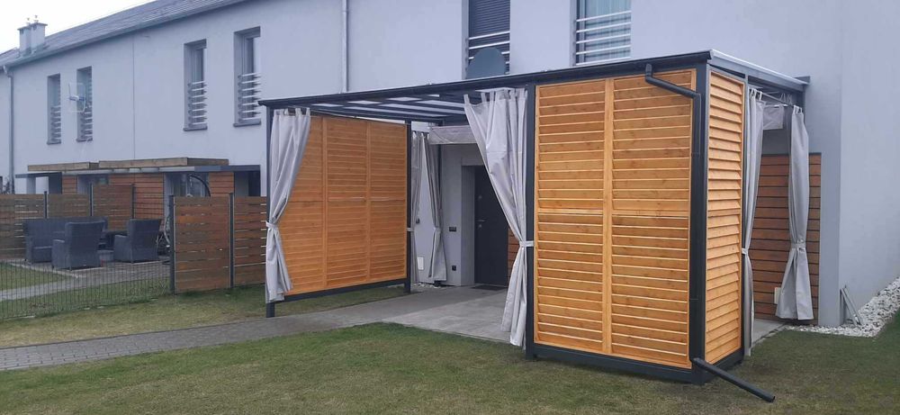 Żaluzje tarasowe  do : pergola altana taras balkon ogród.
