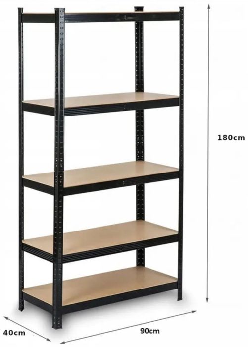 Стелаж Стелажі 180 90 40 Чорні