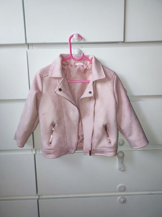 Nowa ramoneska pudrowy róż r. 98