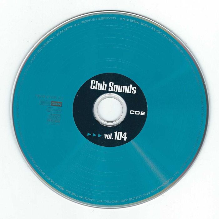 3 CD - Club Sounds Vol. 104 (2024) (Sony Music) (Digipak)