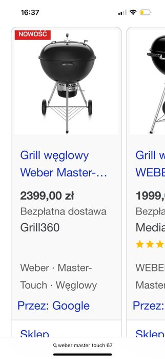 Weber gril węgliwy Master Touch 67cm