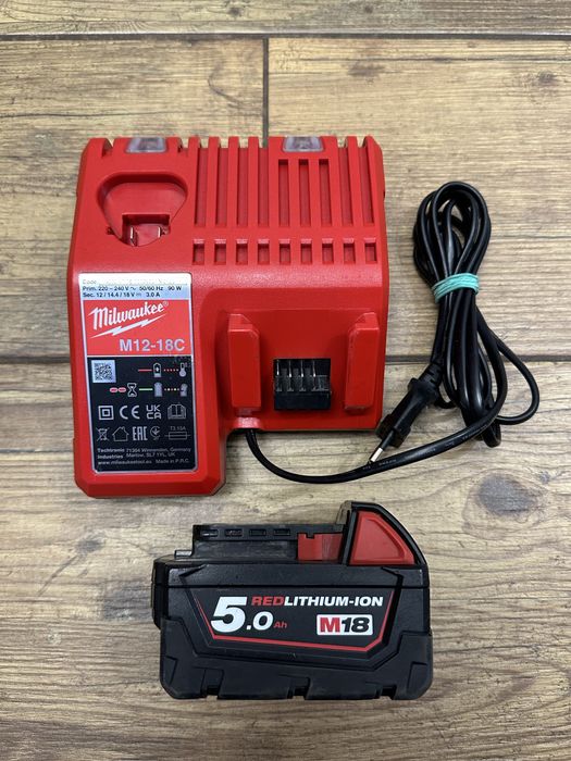 Bateria, akumulator Milwaukee M18 5Ah | ładowarka M12-18C