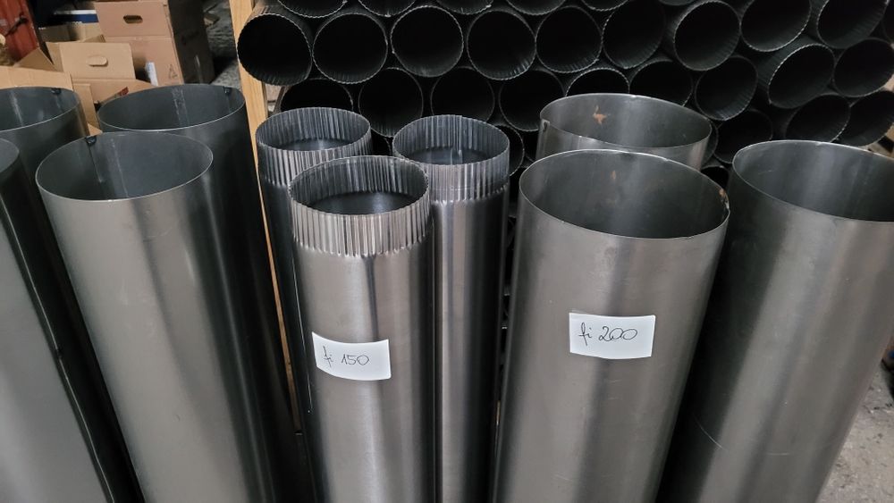 Rura 150 mm do pieca koza,kolanko do pieca koza,rozeta kominowa Wysyłk