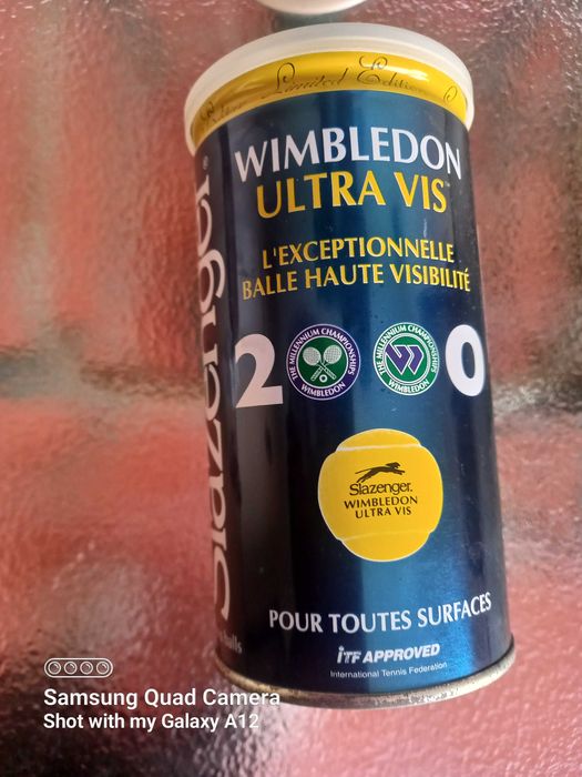 Slazenger/ Wimbledon 2 Bolas de Ténis do Ano 2000. Embalagem Original.