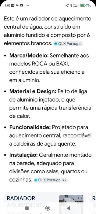 Radiador de aquecimento agua quente