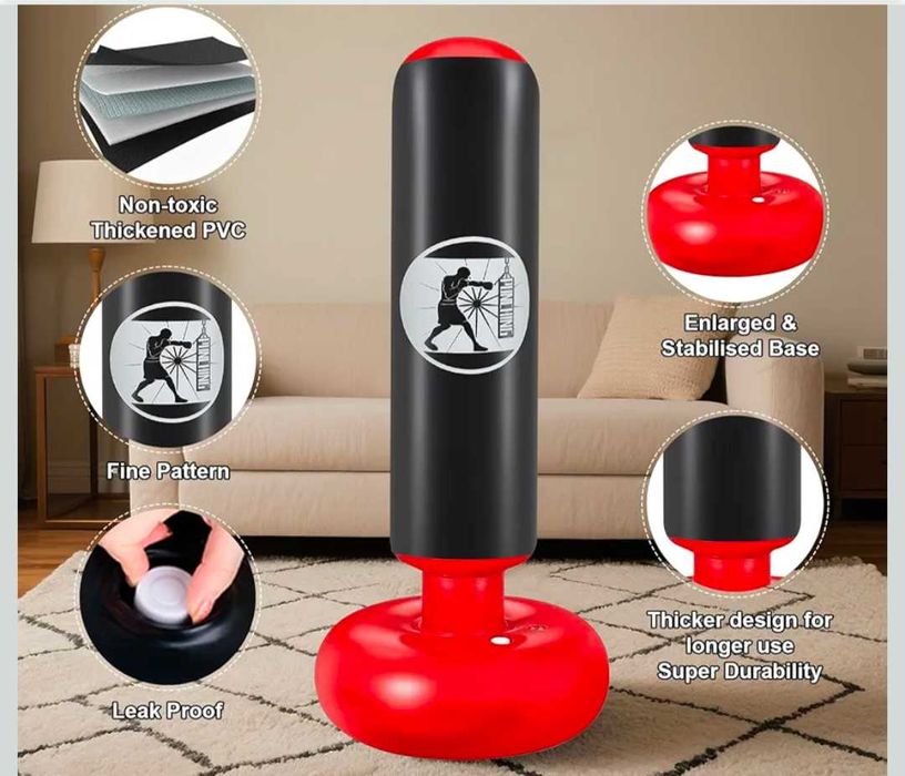 Saco boxe com luvas para crianças 6-12