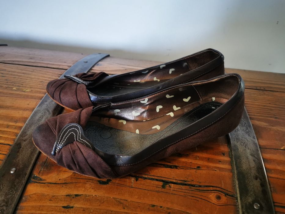 Balerinki brązowe - r. 36 Stradivarius