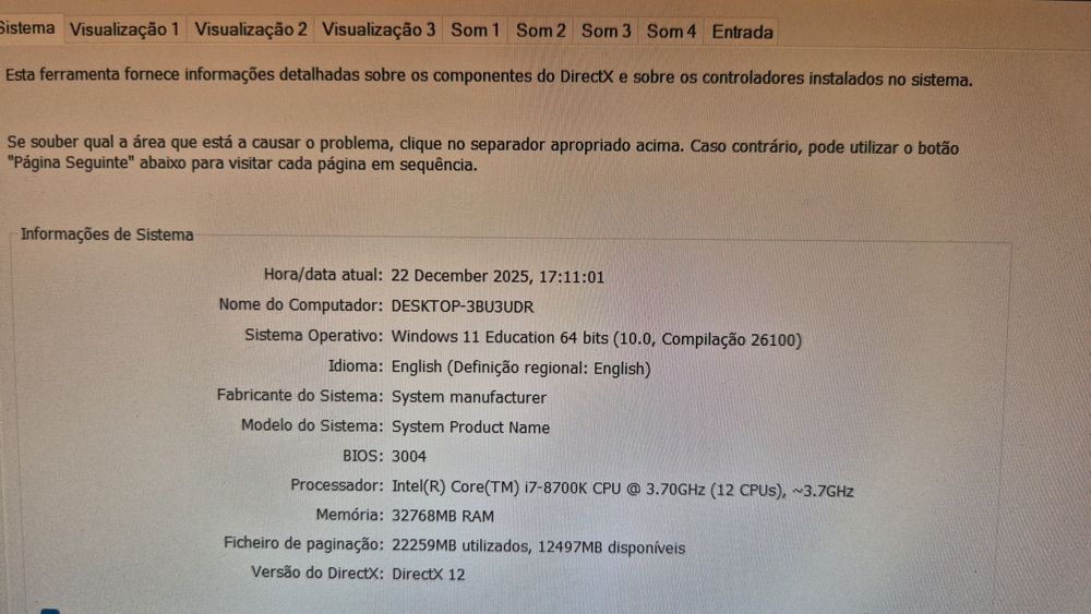 Computador Gaming Intel i7-8700K+Nvidia RTX 3080 + 32GB RAM + 3 discos