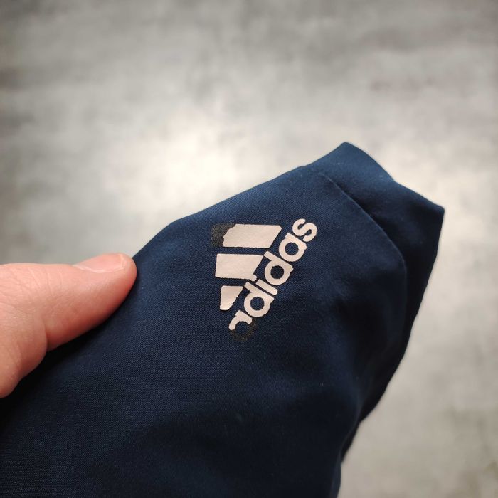 MĘSKIE Spodnie Dresy Szersze Joggery Granatowe 3 Paski Adidas Clima