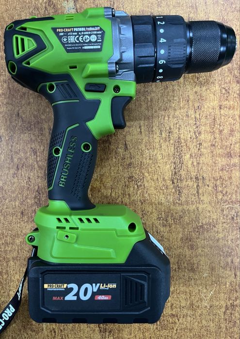 Шуруповерт ударний безщітковий PROCRAFT PA18BL Extra/50Нм/13 мм/Кейс