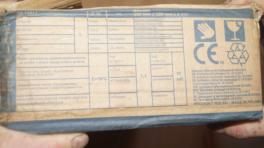 Płytka ścienna 20x50 cm Ceramika Końskie DOMENICO RED nowe 132m 2