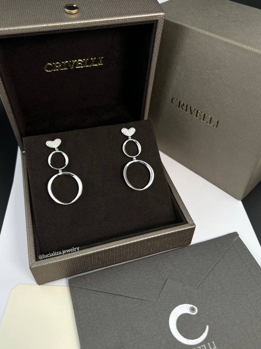 Сережки CRIVELLI Оригінал Біле золото
