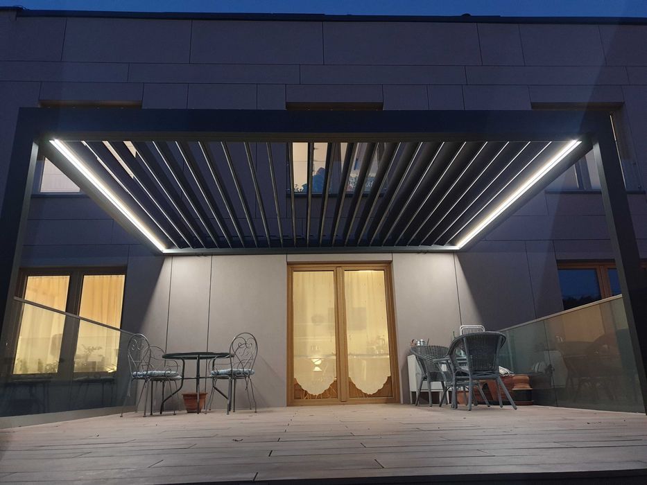 Pergola lamelowa , tarasowa , zadaszenie tarasu , na wymiar produkcja