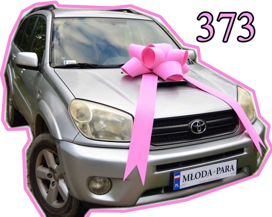 Mocowana na przyssawkach - Duża kokarda 60cm na auto samochód
