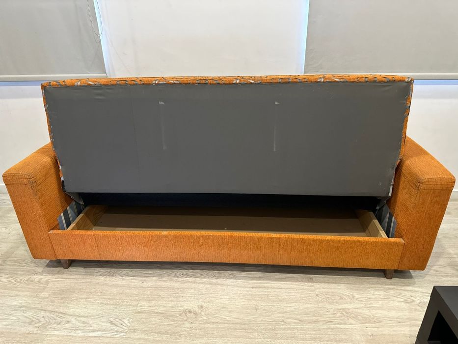 Sofá-cama de 3 lugares com colchão
