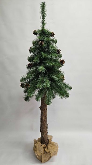 Choinka sztuczna na pniu, Sosna Zielona z szyszkami wys. 150 cm