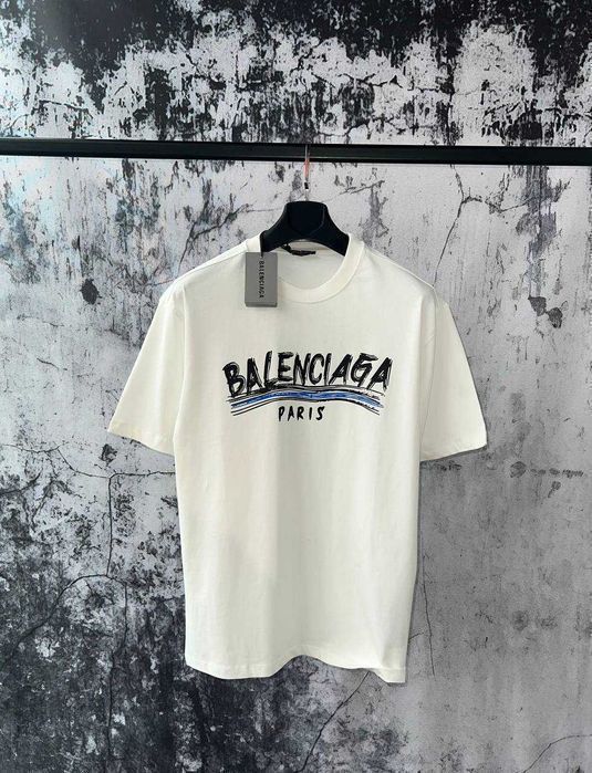 BALENCIAGA брендовая Футболка мужсксая оверсайз женская унисекс