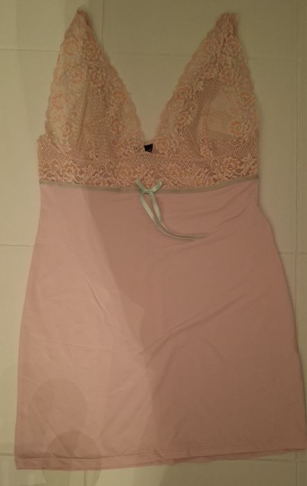 Obsessive bielizna koszulka S/M róż z koronką