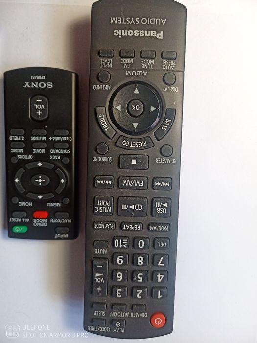 Sony and Panasonic Remote Controls64172208616065124