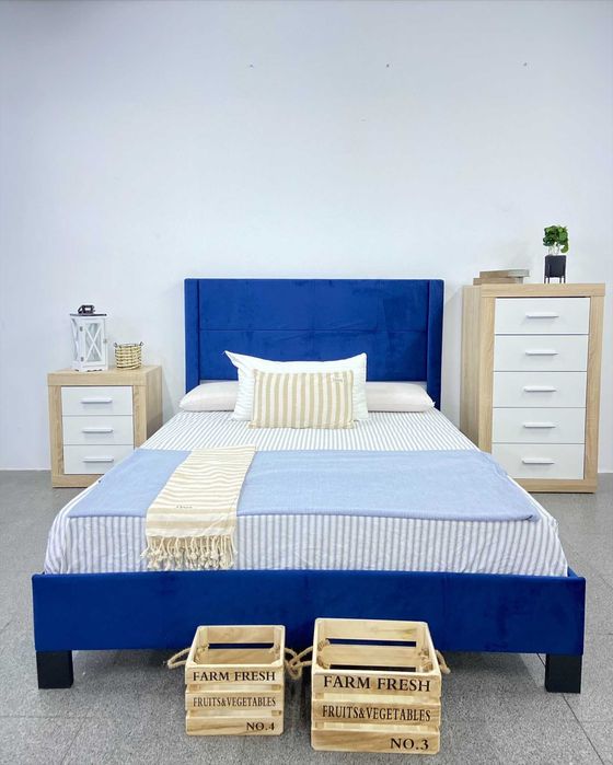 Cama casal 150cm + Cabeceiro + Somier - Levamos a sua casa Envio rapido