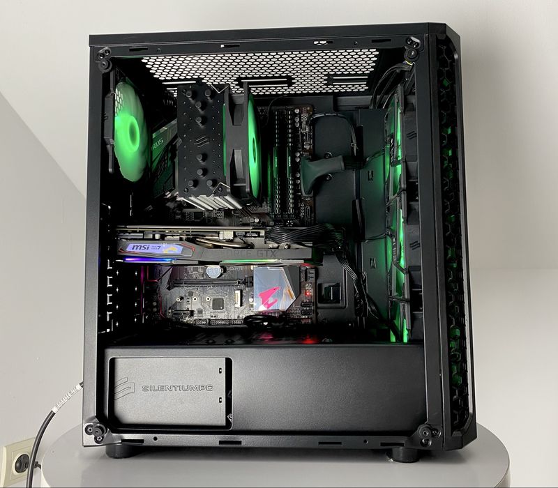 KOMPUTER GAMINGOWY RYZEN 5 2600X GTX 1660SUPER 16GB ram SSD NVMe argb wysyłka!