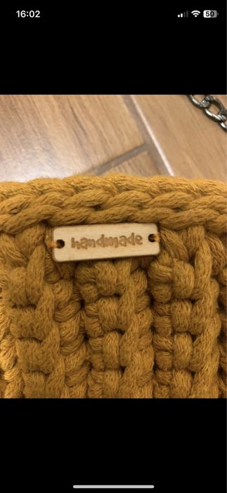 Torebka handmade kolor musztardowy