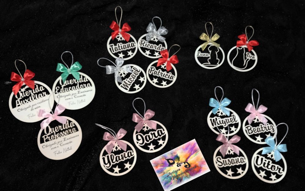 Bolas de natal em mdf