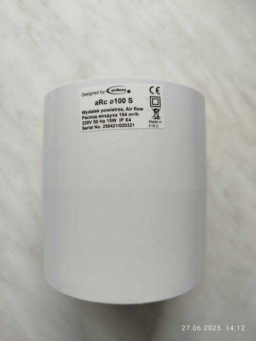 Wentylator Airroxy aRc 100