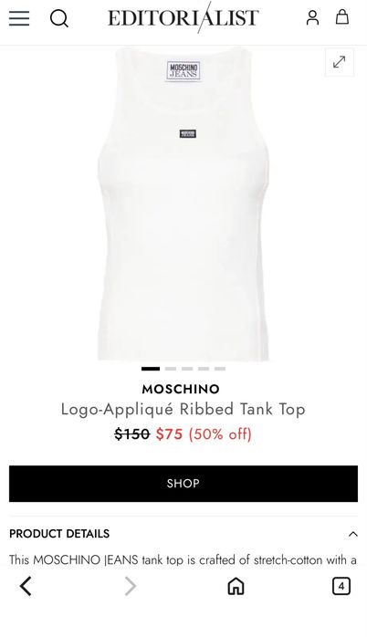 Топ - майка Moschino, S розмір, нова з бірками