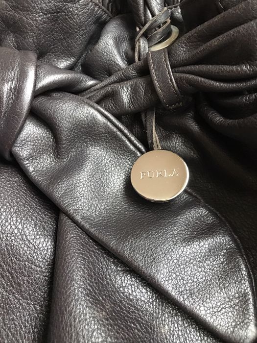 Mala Carteira Furla castanha em pele original