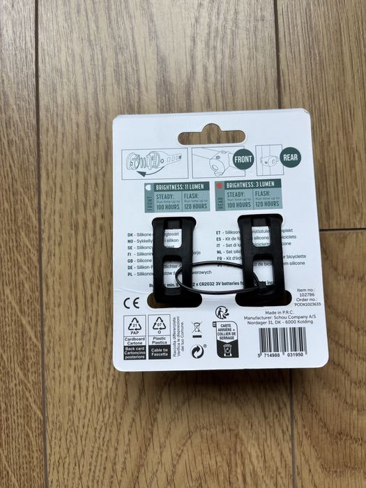 Conjunto luzes bicicleta frontal e traseira