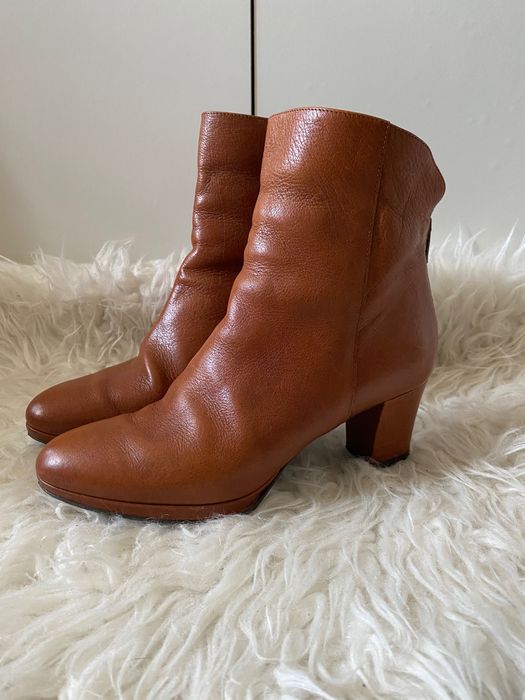 Skórzane botki damskie na obcasie buty premium skóra na zimę wiosnę