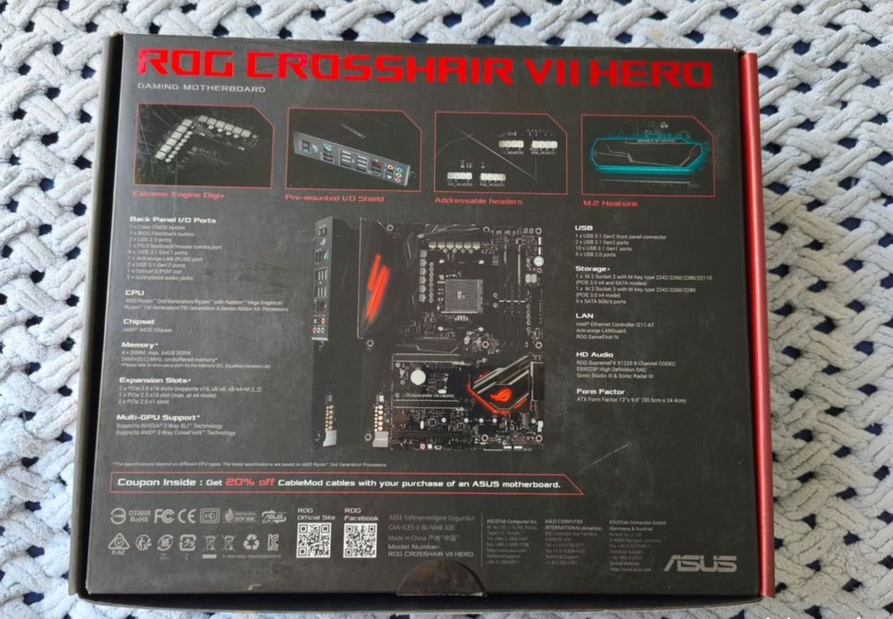 ASUS ROG Crosshair VII Hero + AMD Ryzen 5 5600X + 16gb Trident Z DDR4 36000